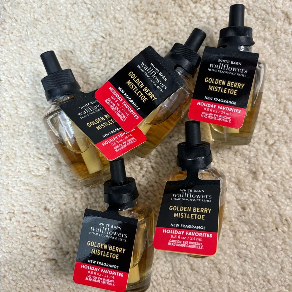 NEW NWT 5 Bath & Body Works Refills - Golden Berry Mistletoe